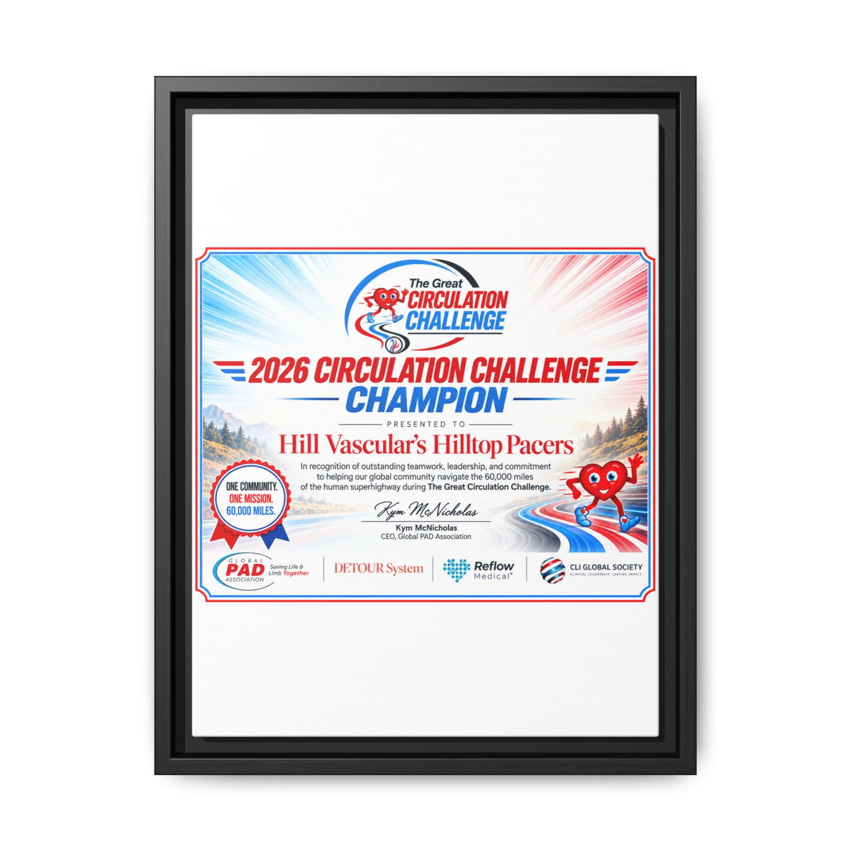 Hill Vascular Matte Canvas, Framed (Multi-color)