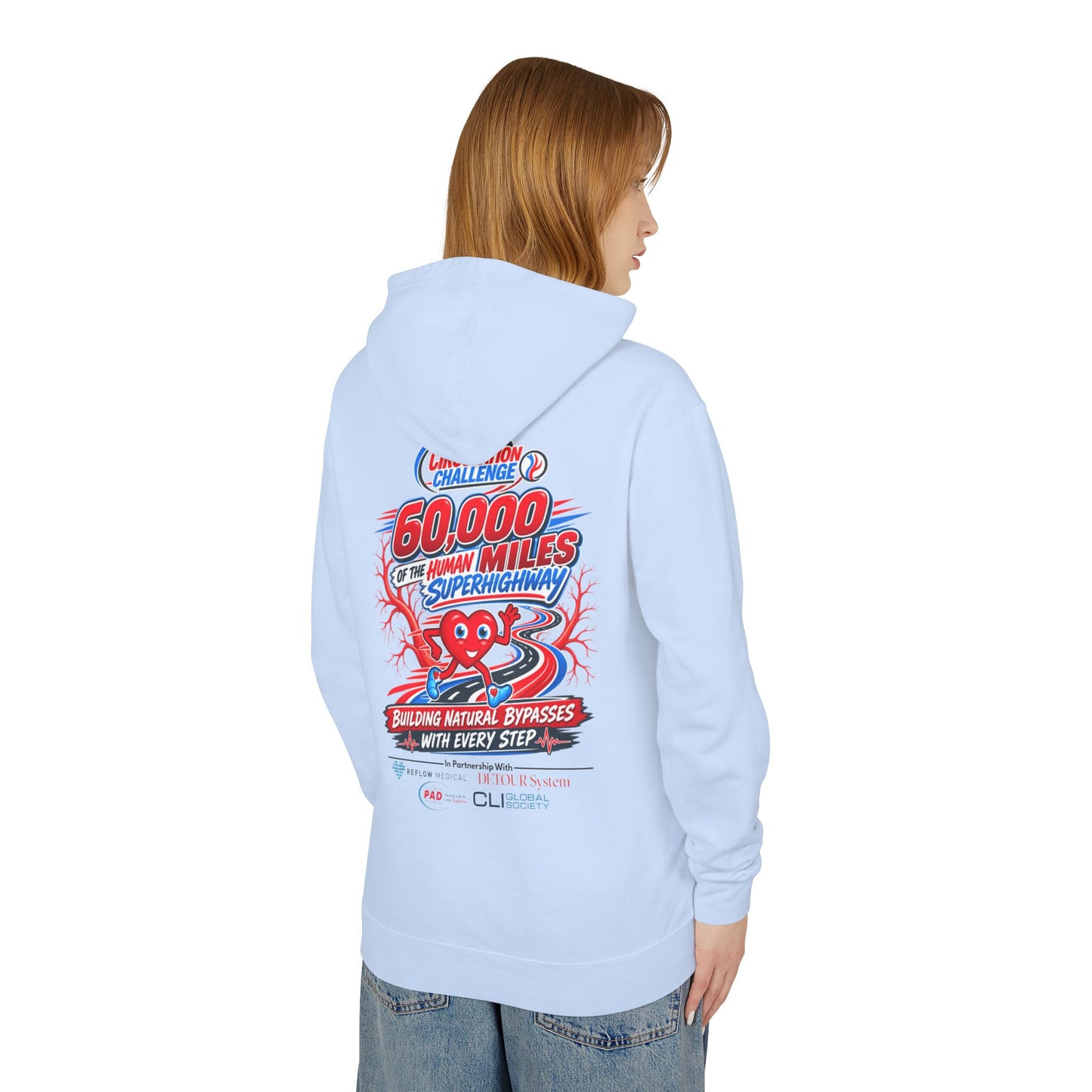 The Great Circulation Challenge Unisex Lightweight Hooded Sweatshirt