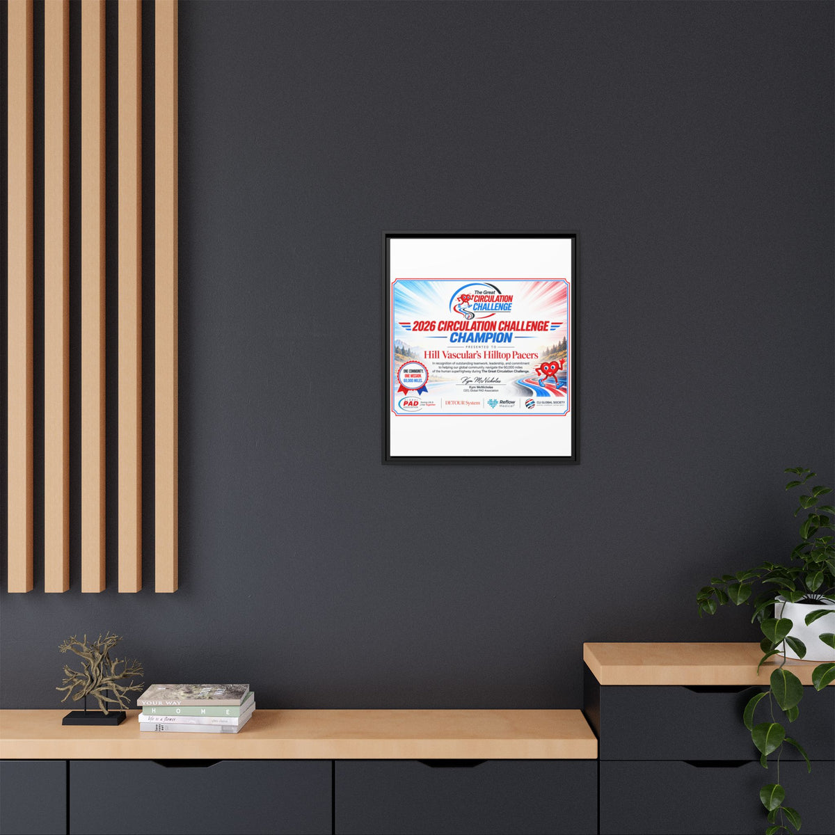 Hill Vascular Matte Canvas, Framed (Multi-color)