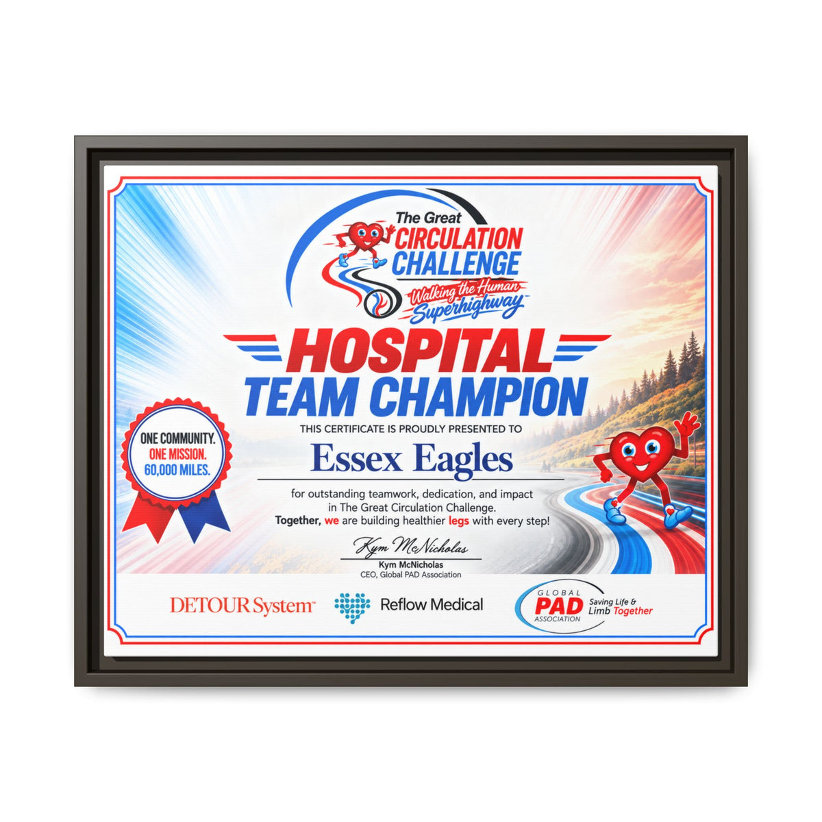 Hospital Champion - Matte Canvas, Framed (Multi-color)