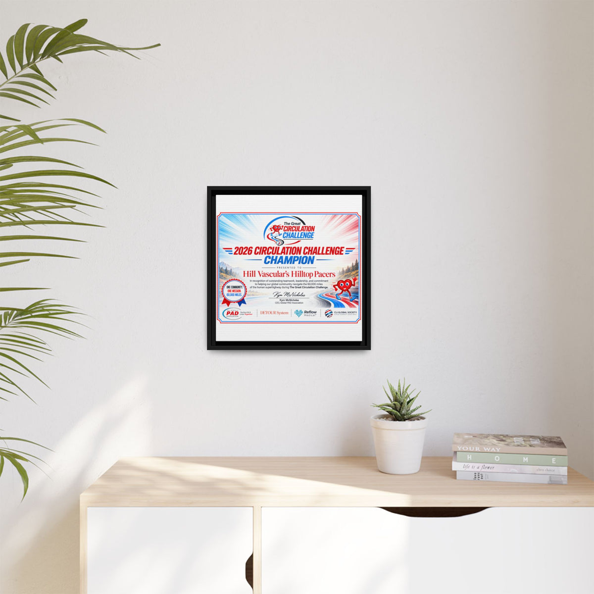 Hill Vascular Matte Canvas, Framed (Multi-color)