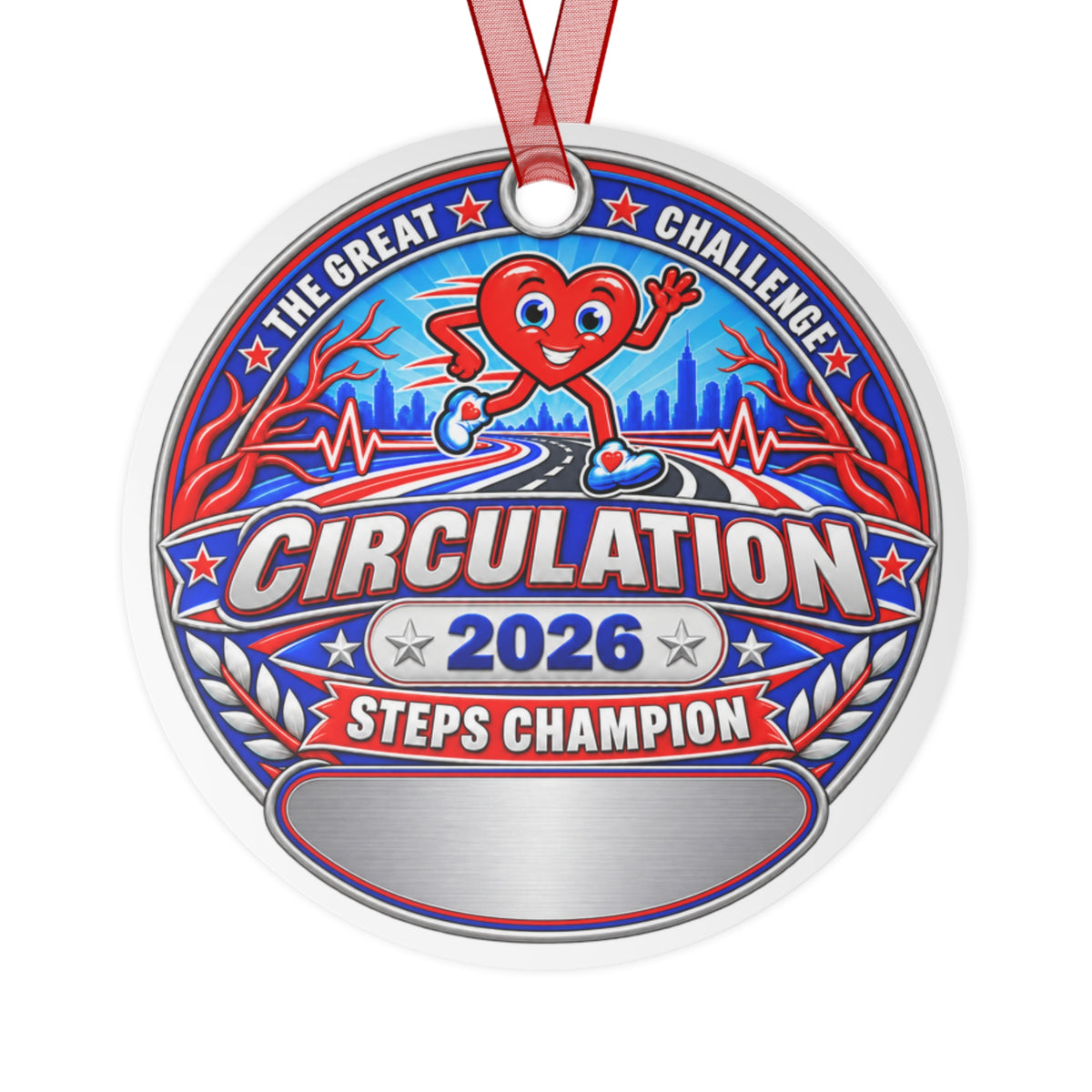 Hill Vascular Steps Champion - Medical Metal Ornaments