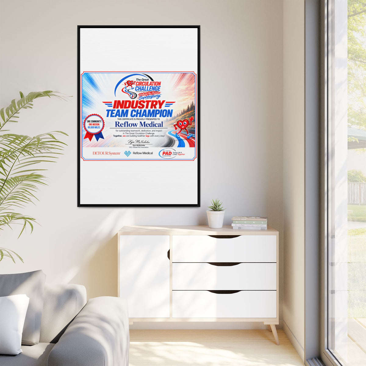 Reflow Medical - Matte Canvas, Framed (Multi-color)