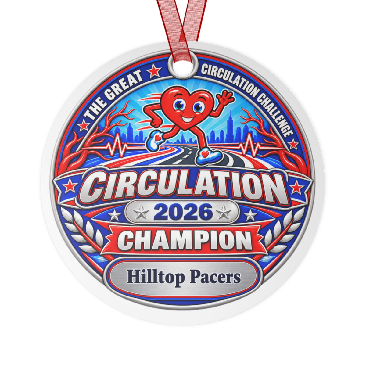 Hilltop Pacers - Champion - The Great Circulation Challenge Participation Award Medal