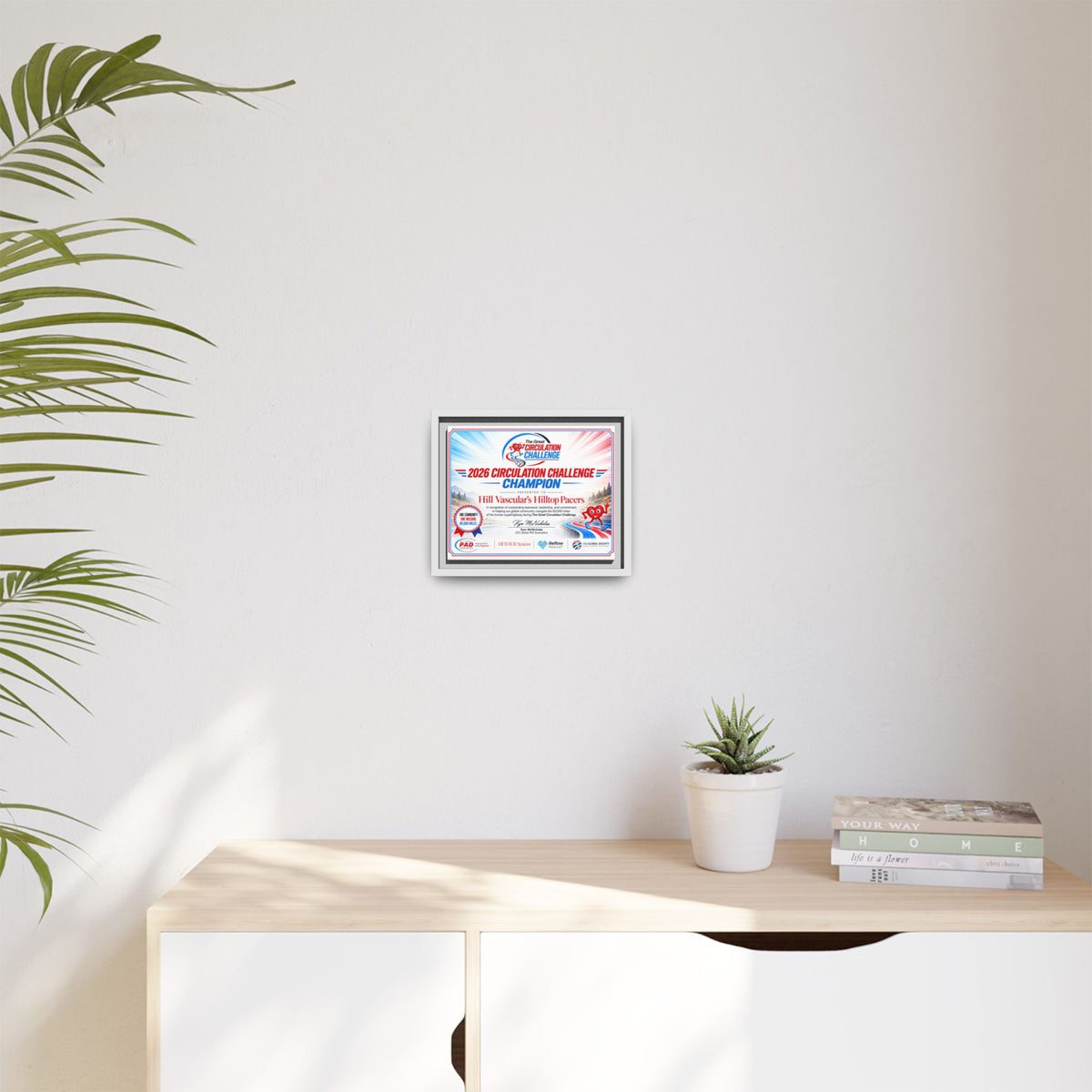 Hill Vascular Matte Canvas, Framed (Multi-color)