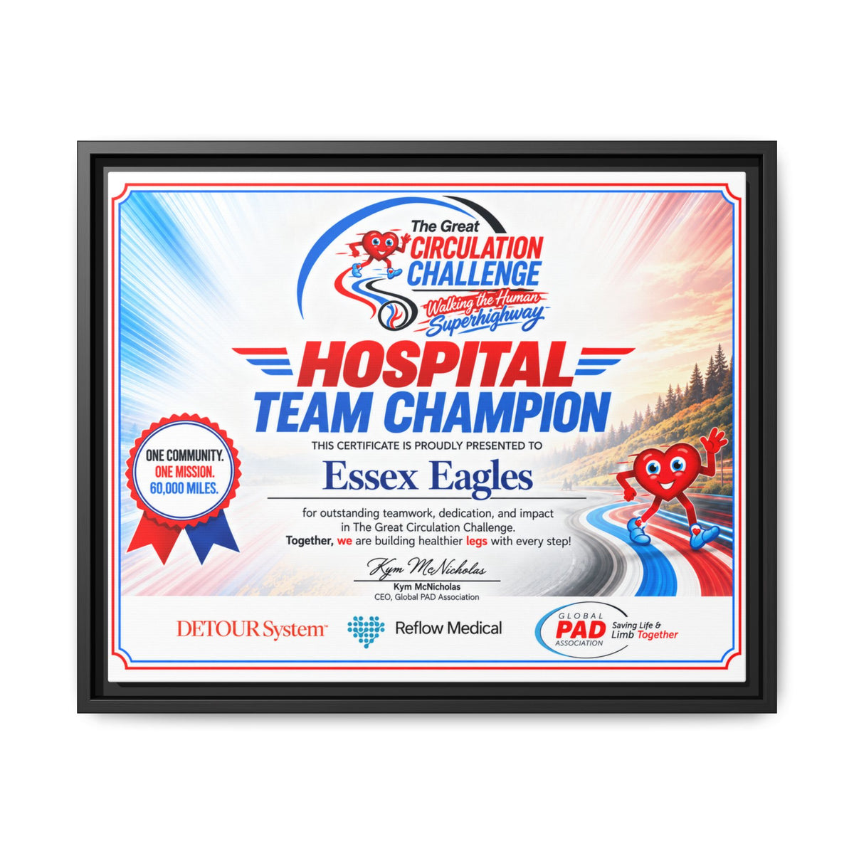 Hospital Champion - Matte Canvas, Framed (Multi-color)