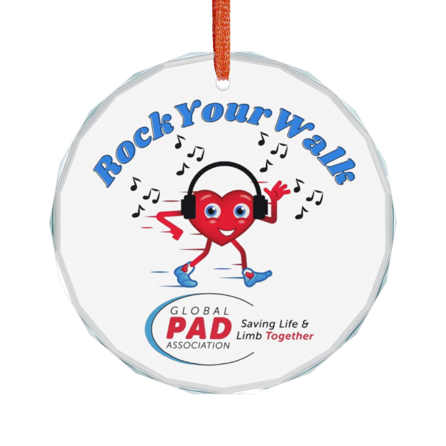 Rock Your Walk Crystal Glass Ornament