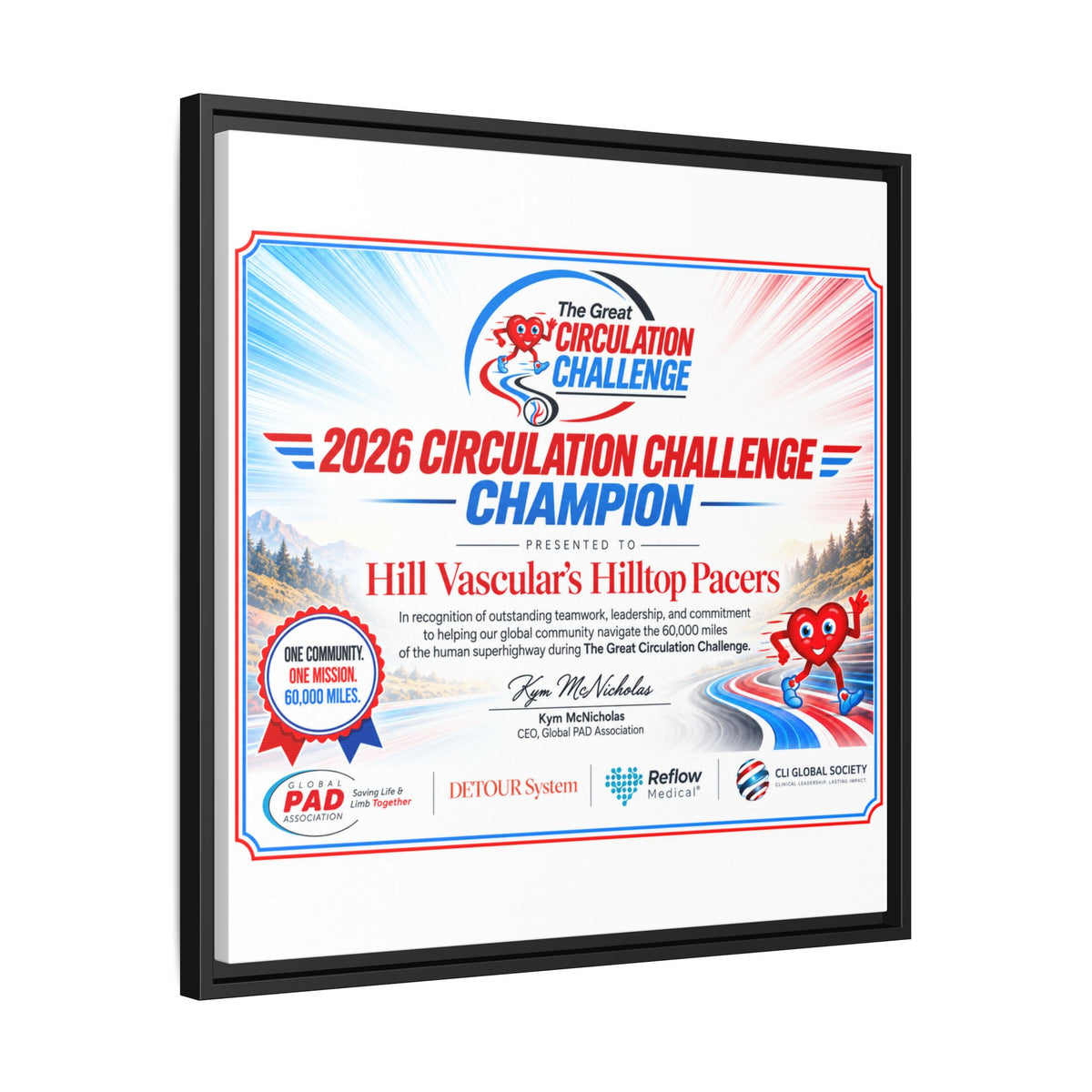 Hill Vascular Matte Canvas, Framed (Multi-color)