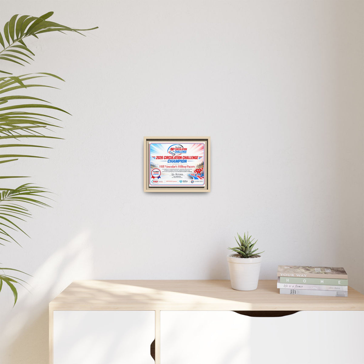 Hill Vascular Matte Canvas, Framed (Multi-color)