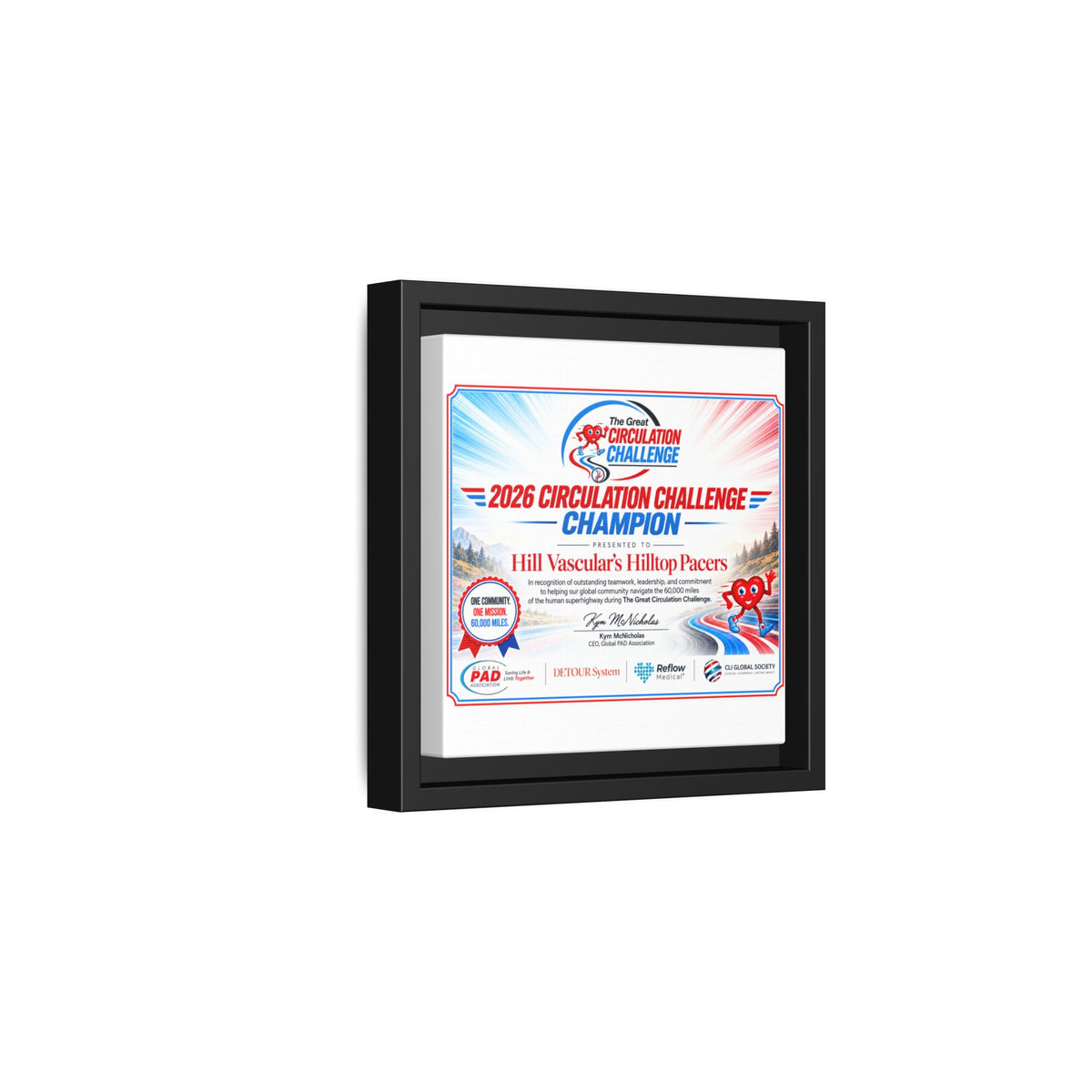 Hill Vascular Matte Canvas, Framed (Multi-color)
