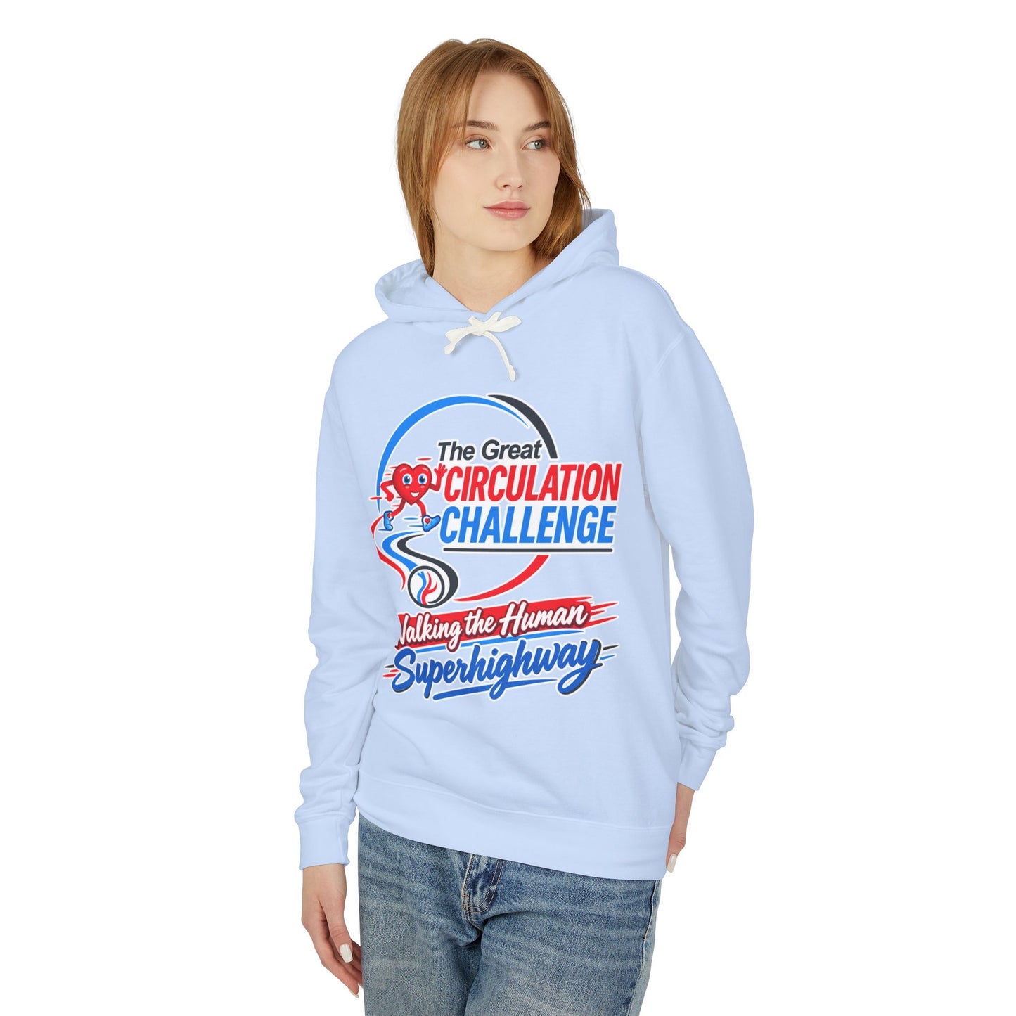 The Great Circulation Challenge Unisex Lightweight Hooded Sweatshirt