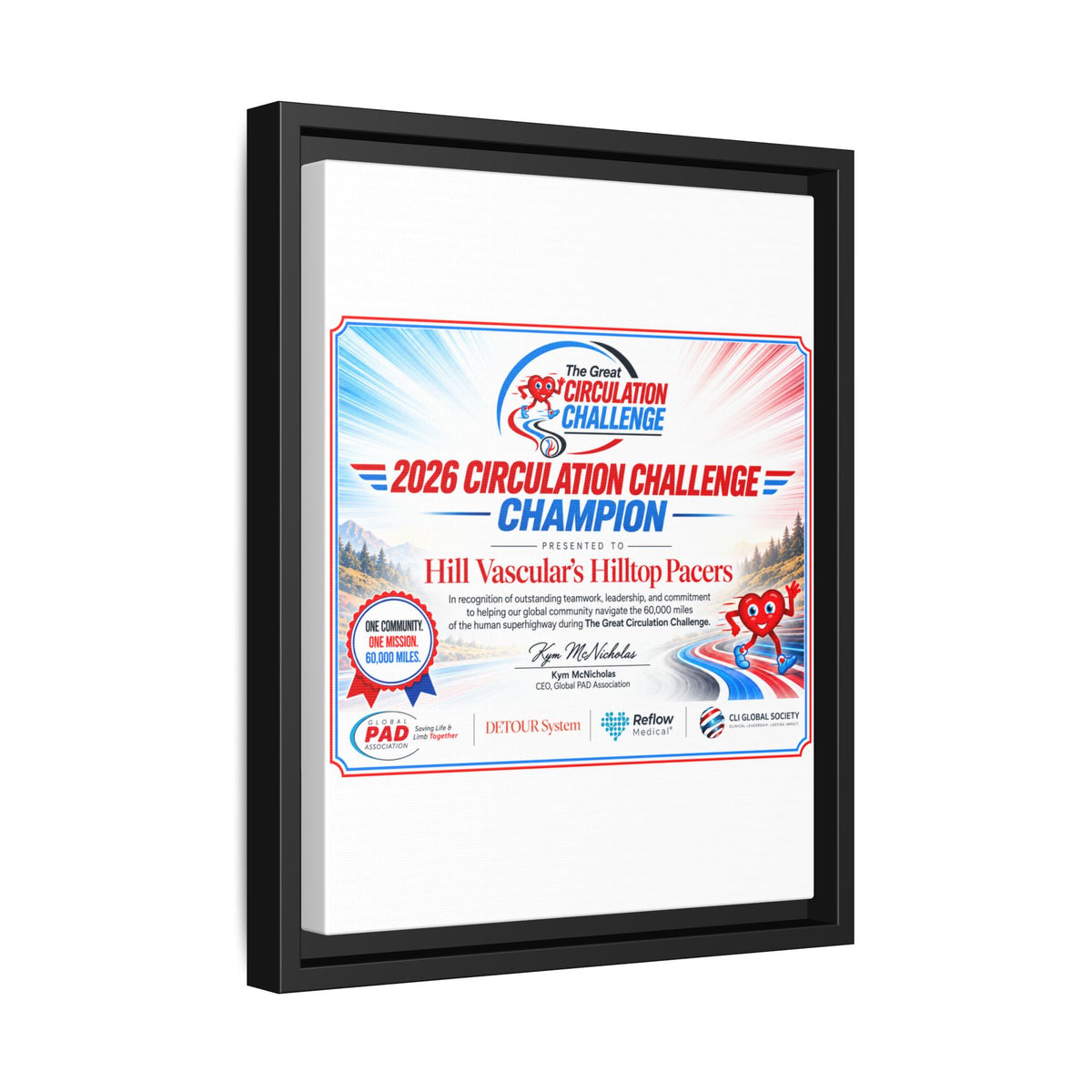 Hill Vascular Matte Canvas, Framed (Multi-color)