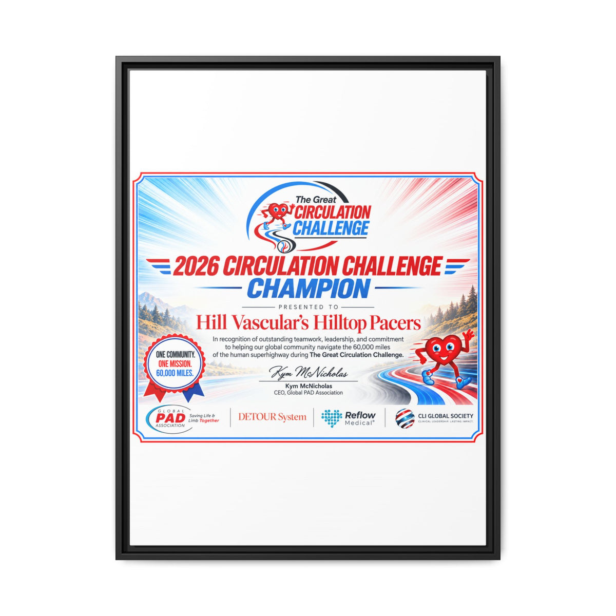 Hill Vascular Matte Canvas, Framed (Multi-color)