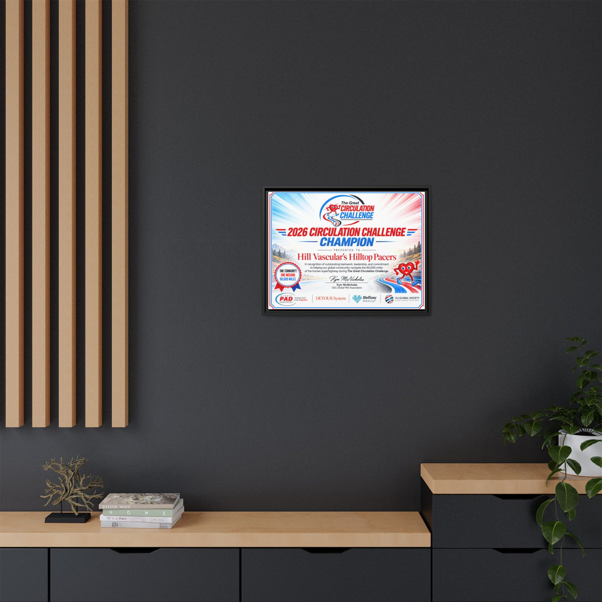 Hill Vascular Matte Canvas, Framed (Multi-color)
