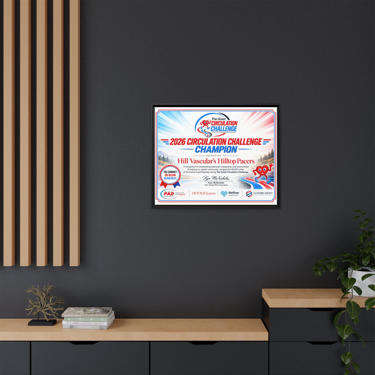 Hill Vascular Matte Canvas, Framed (Multi-color)
