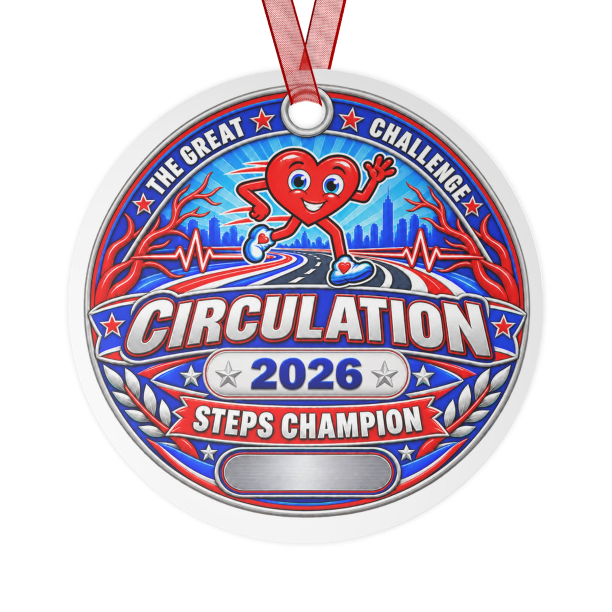 2026 Steps Champion - Medical Metal Ornaments