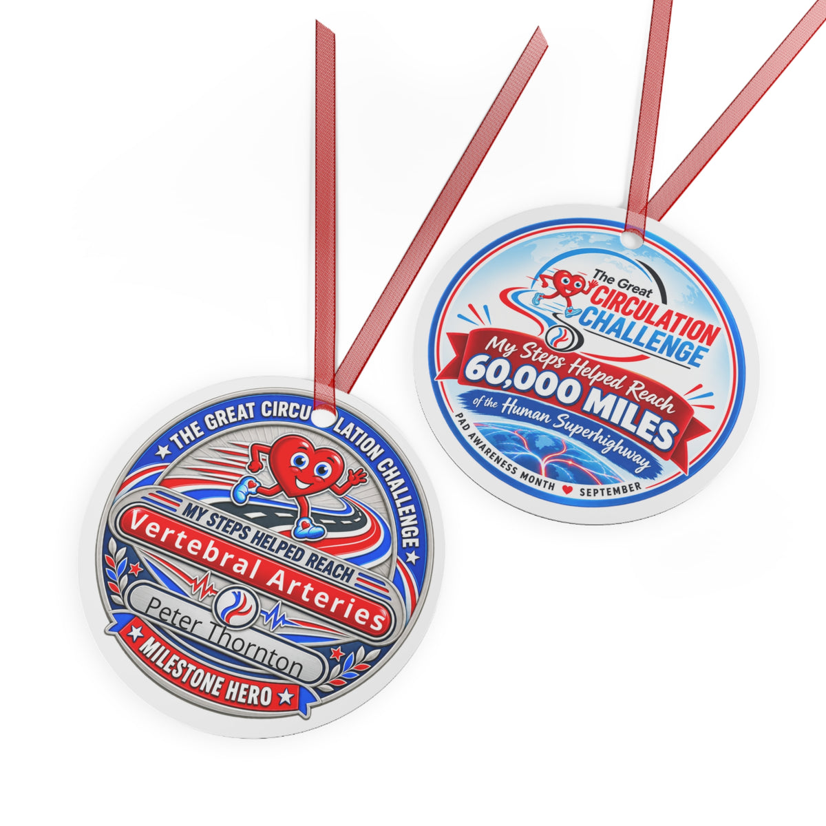 Vertebral Artery Winner - Peter Thornton - Medical Metal Ornaments