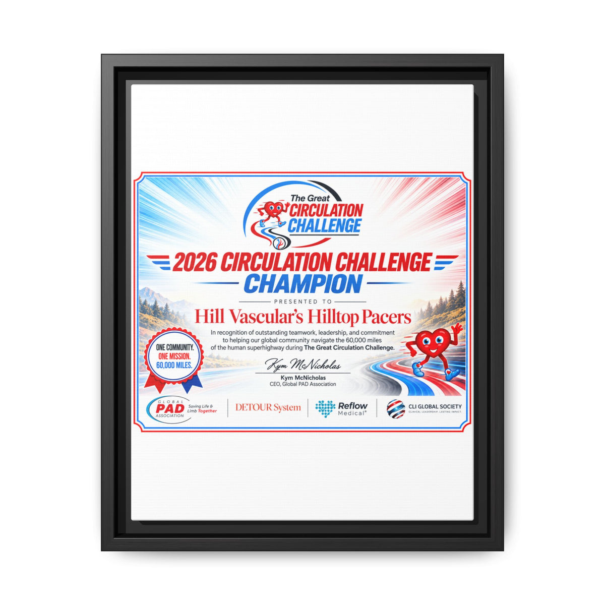 Hill Vascular Matte Canvas, Framed (Multi-color)
