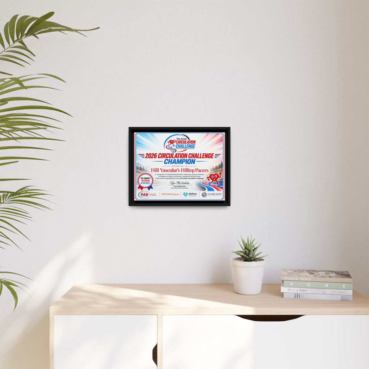 Hill Vascular Matte Canvas, Framed (Multi-color)