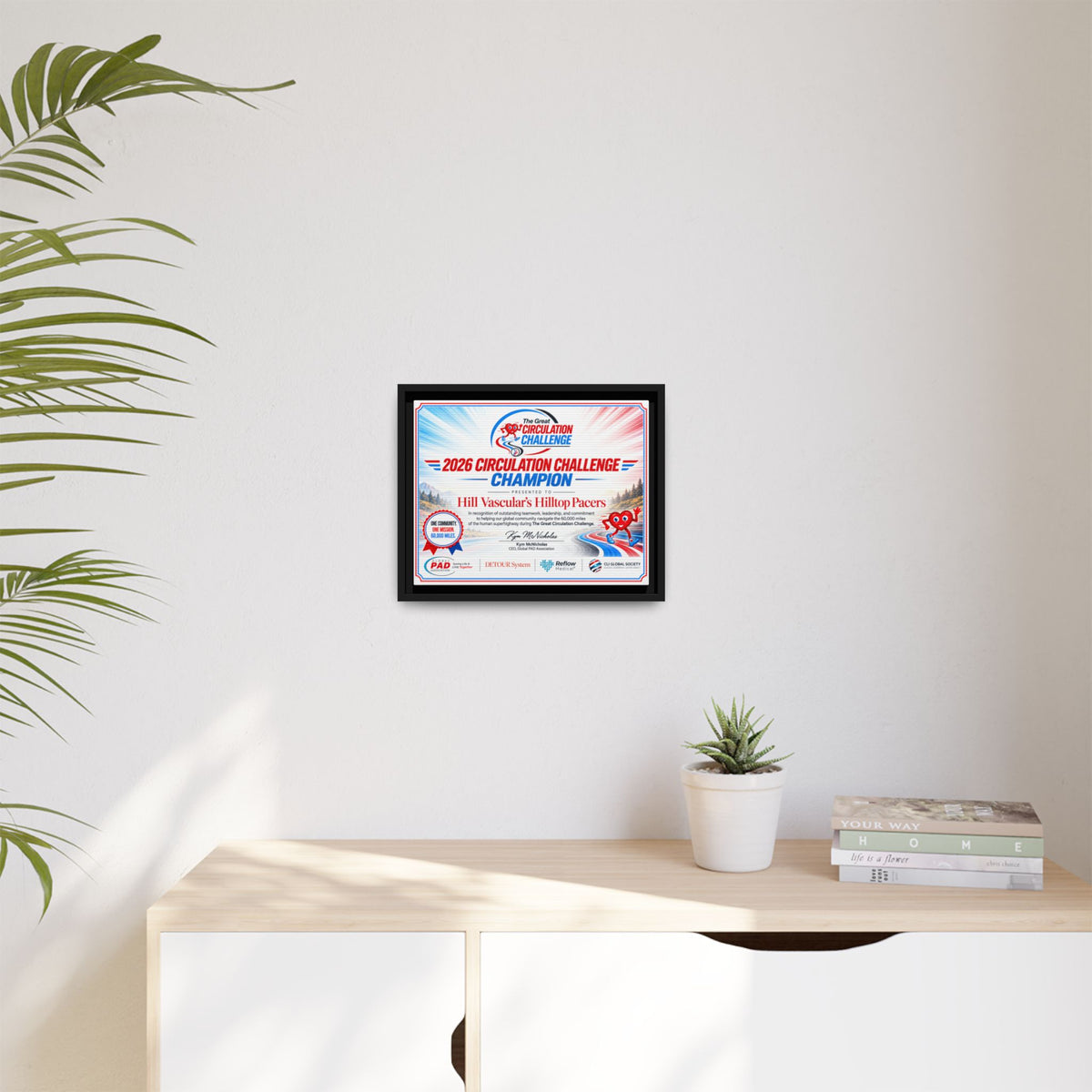 Hill Vascular Matte Canvas, Framed (Multi-color)