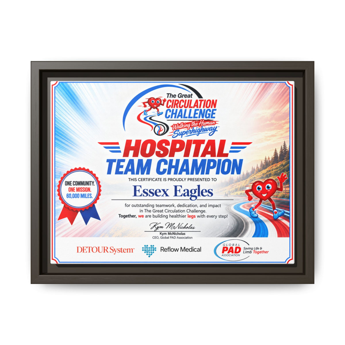 Hospital Champion - Matte Canvas, Framed (Multi-color)