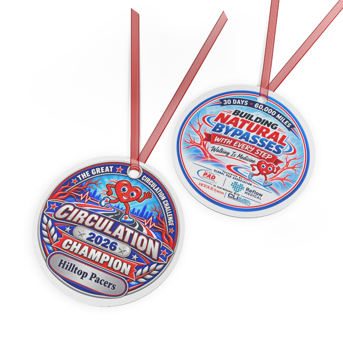 Hilltop Pacers - Champion - The Great Circulation Challenge Participation Award Medal