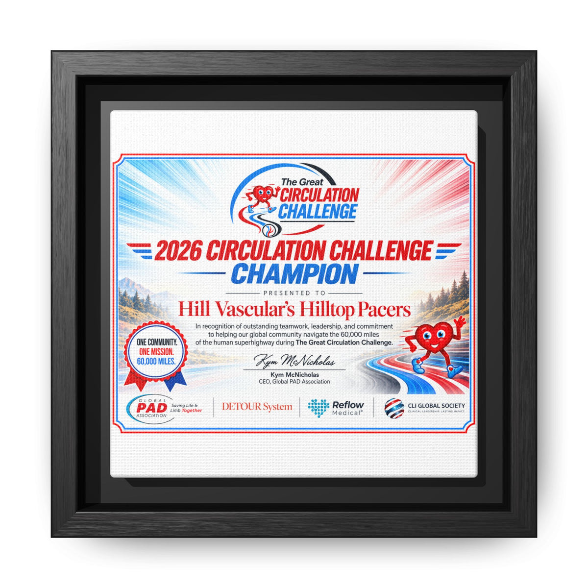 Hill Vascular Matte Canvas, Framed (Multi-color)