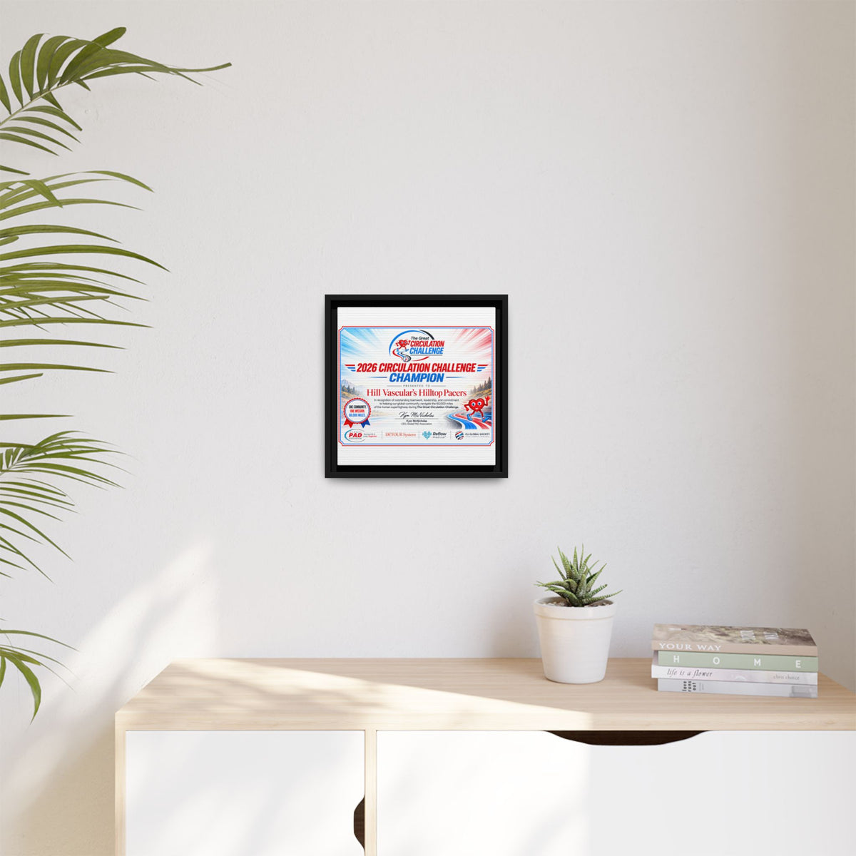 Hill Vascular Matte Canvas, Framed (Multi-color)