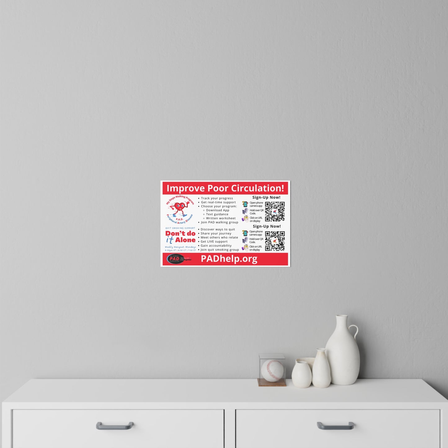 Walking and Smoking Cessation Program Wall Decals