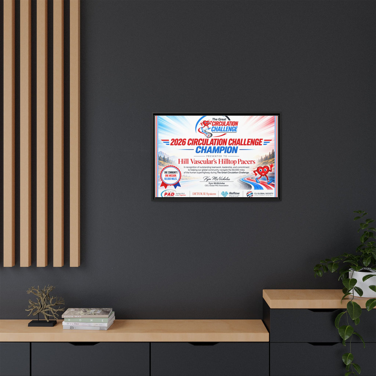 Hill Vascular Matte Canvas, Framed (Multi-color)