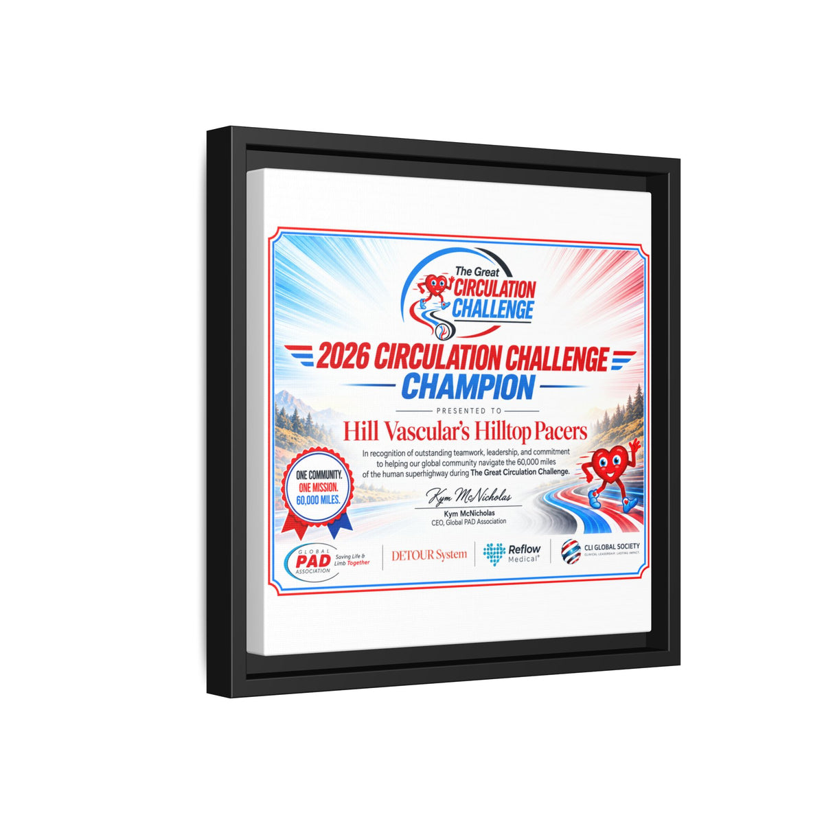 Hill Vascular Matte Canvas, Framed (Multi-color)