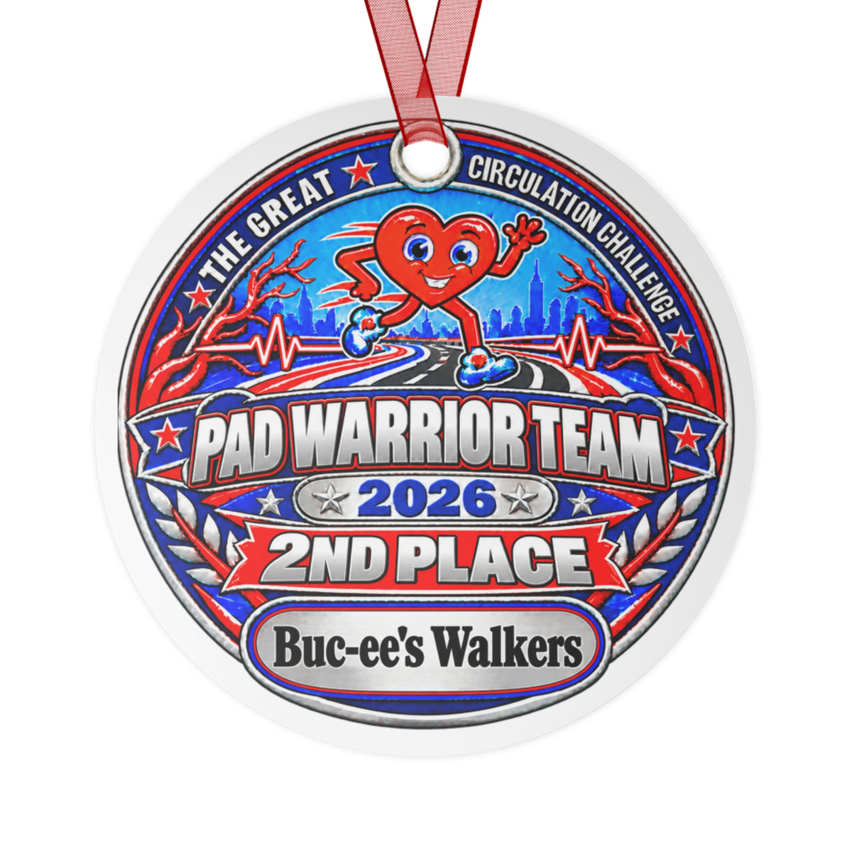 Buc-ees walkers - The Great Circulation Challenge Participation Award Medal