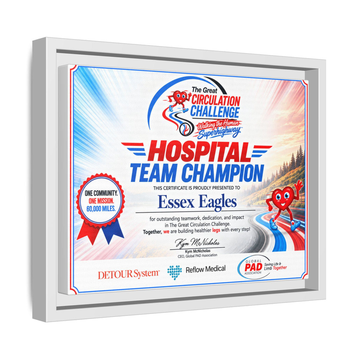 Hospital Champion - Matte Canvas, Framed (Multi-color)