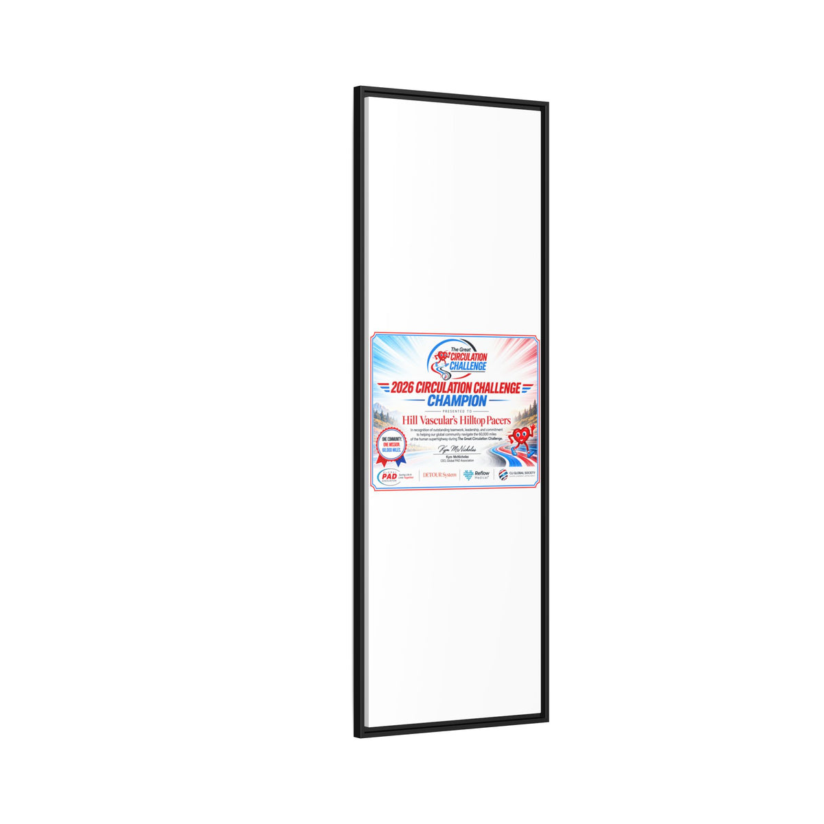 Hill Vascular Matte Canvas, Framed (Multi-color)