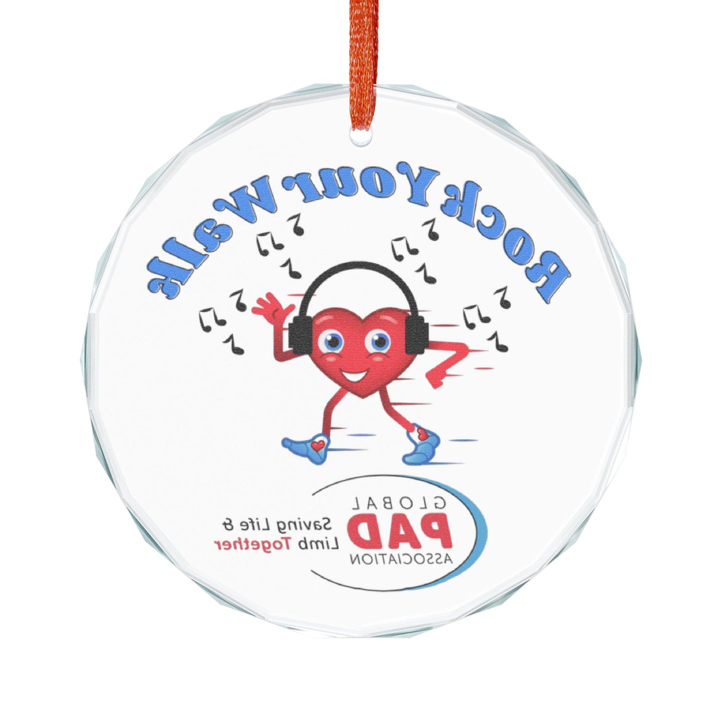 Rock Your Walk Crystal Glass Ornament