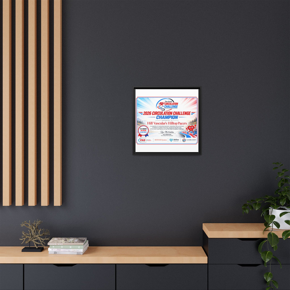 Hill Vascular Matte Canvas, Framed (Multi-color)