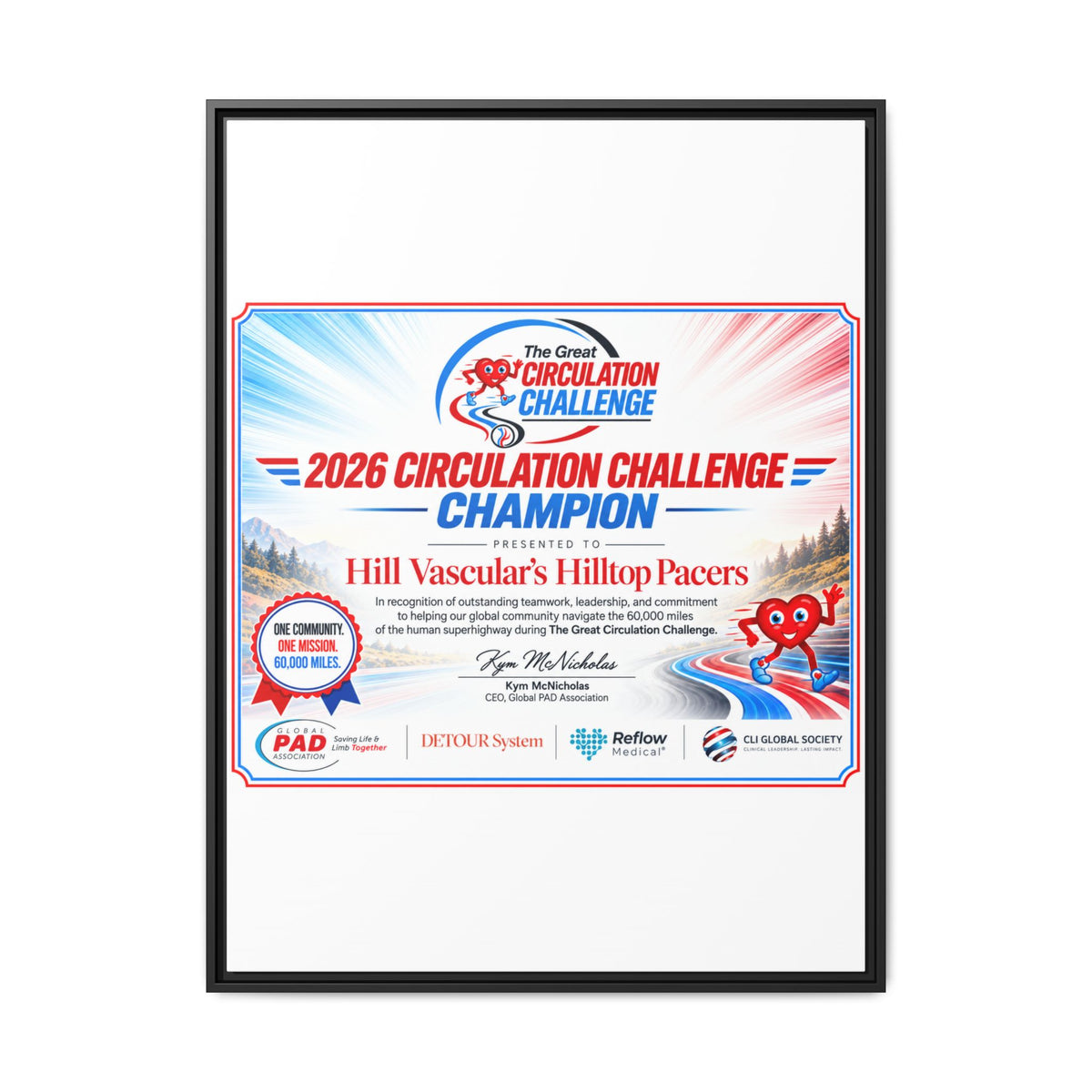 Hill Vascular Matte Canvas, Framed (Multi-color)