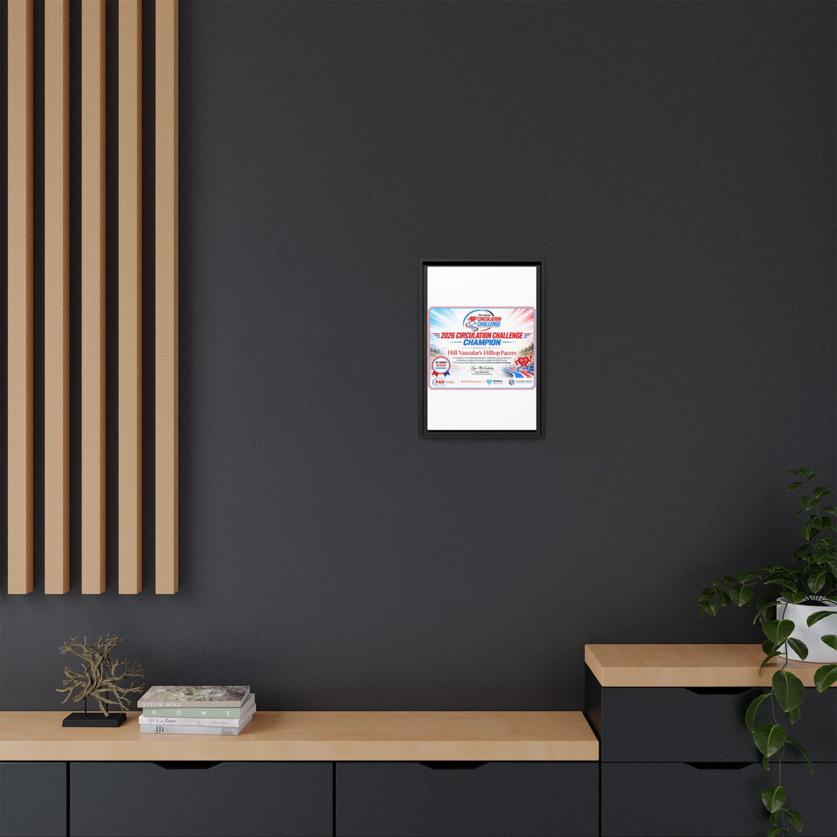 Hill Vascular Matte Canvas, Framed (Multi-color)