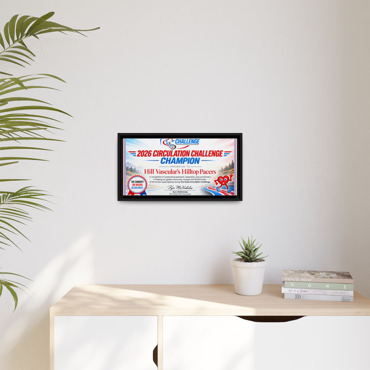 Hill Vascular Matte Canvas, Framed (Multi-color)