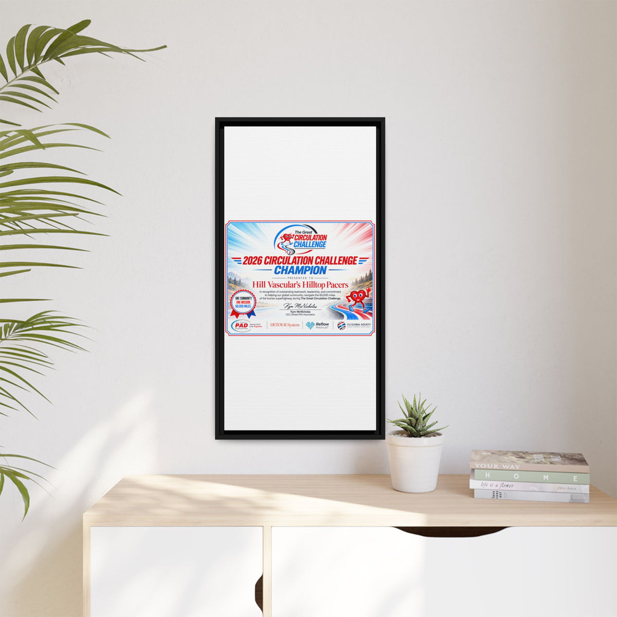 Hill Vascular Matte Canvas, Framed (Multi-color)