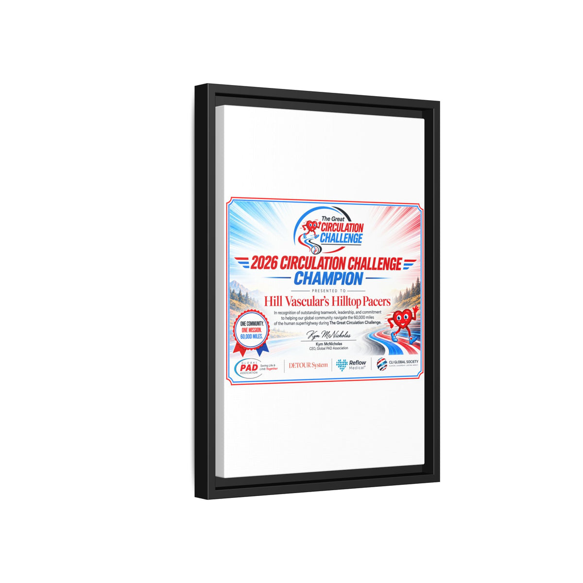 Hill Vascular Matte Canvas, Framed (Multi-color)