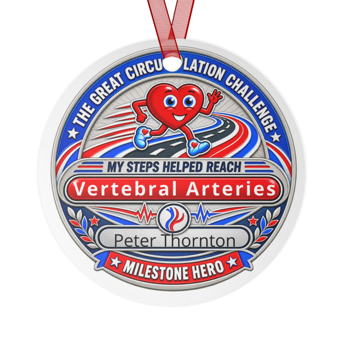 Vertebral Artery Winner - Peter Thornton - Medical Metal Ornaments