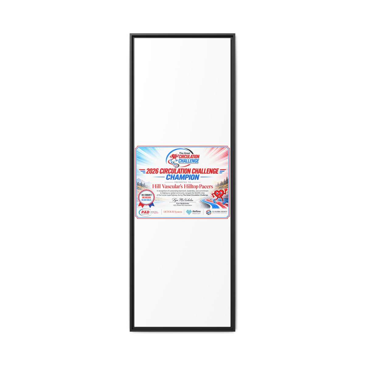 Hill Vascular Matte Canvas, Framed (Multi-color)