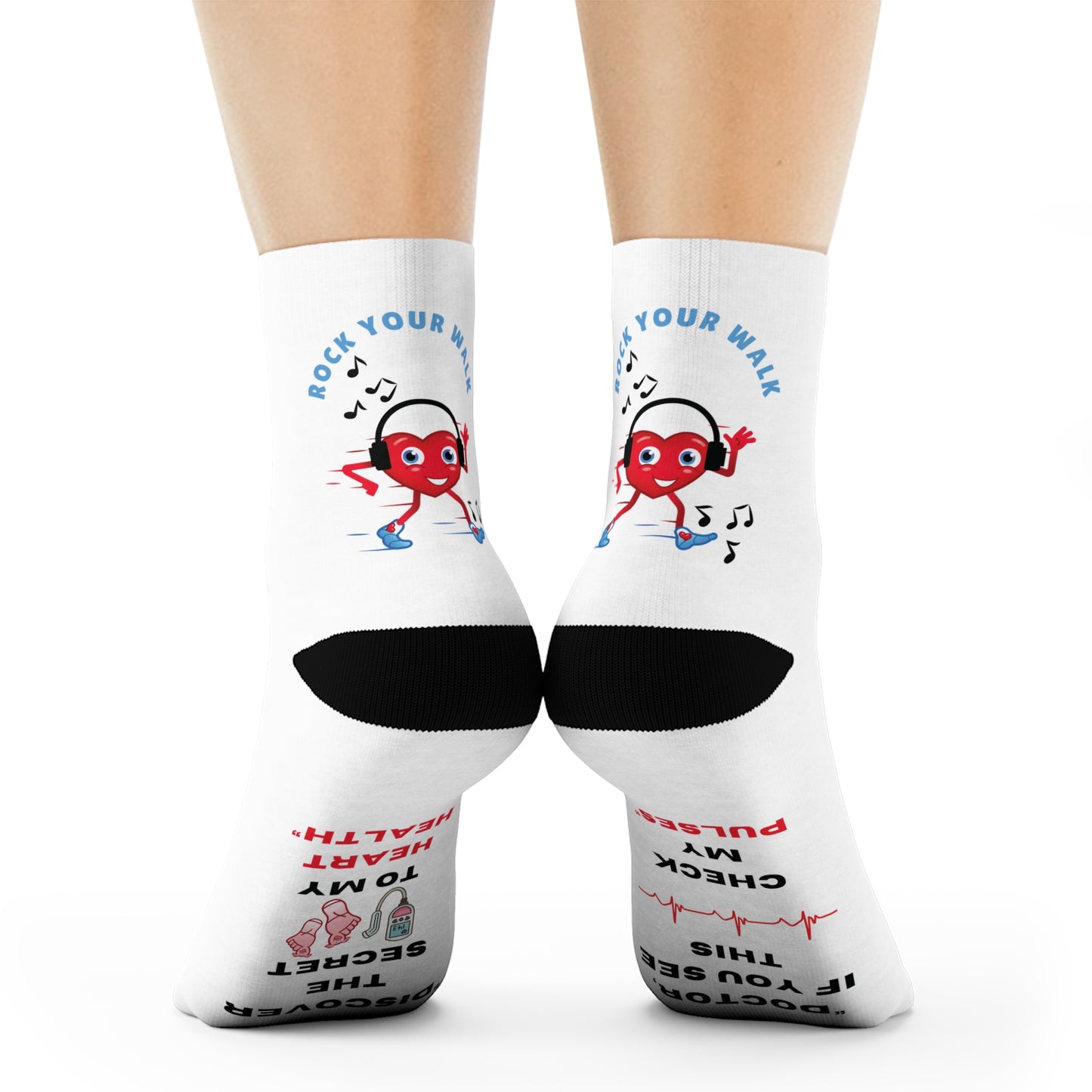 Check My Pulses - Discover The Secret To My Heart Health Crew Socks