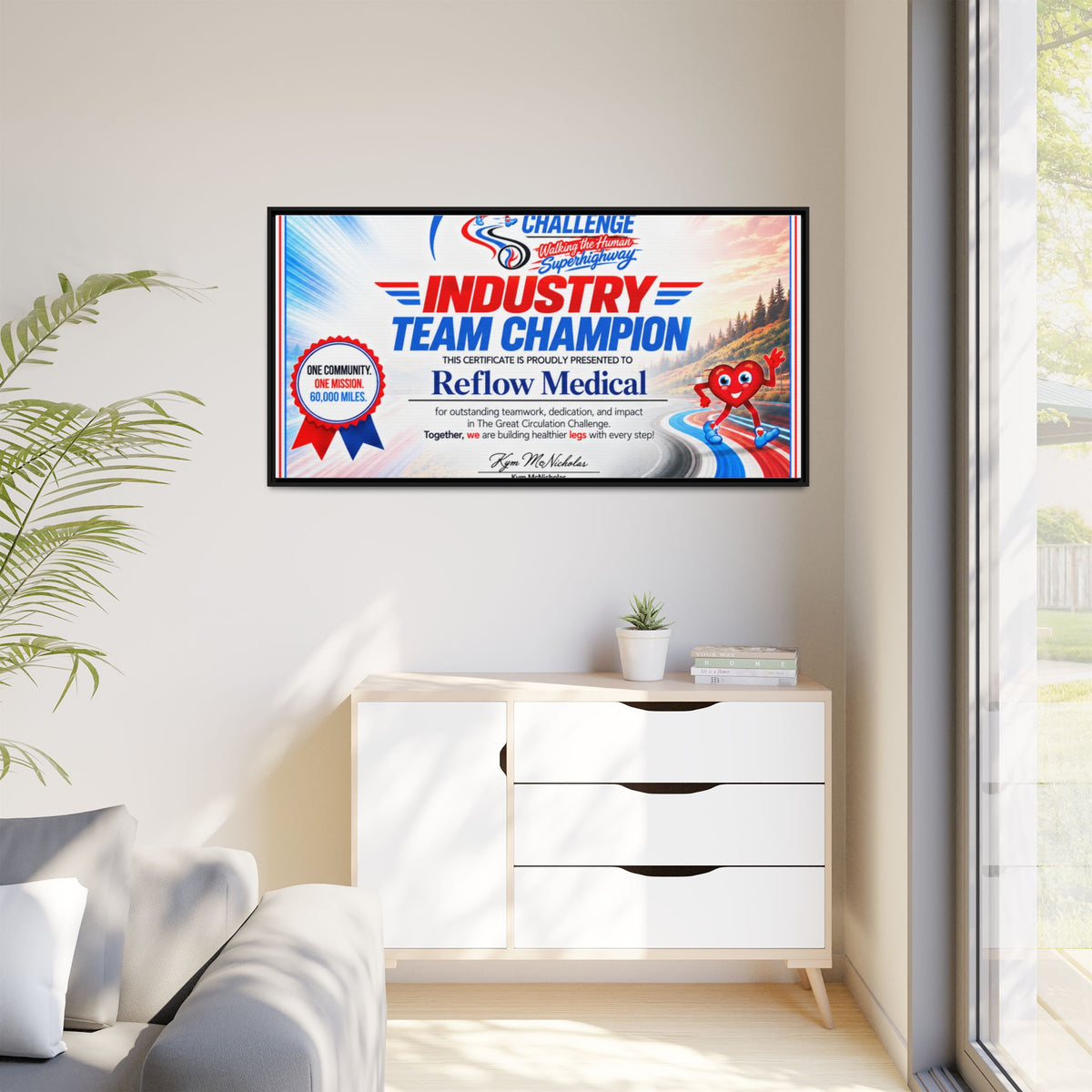 Reflow Medical - Matte Canvas, Framed (Multi-color)