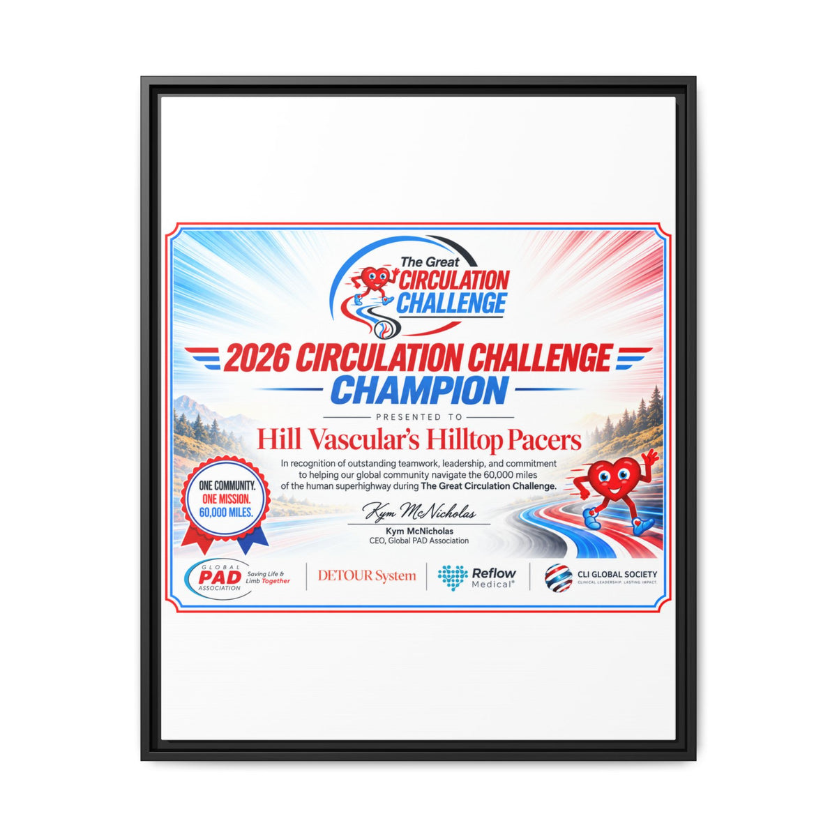 Hill Vascular Matte Canvas, Framed (Multi-color)