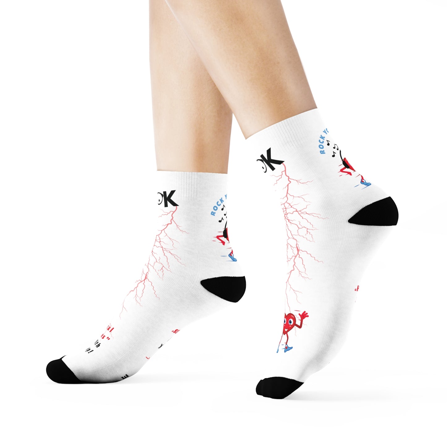 Check My Pulses - Discover The Secret To My Heart Health Crew Socks