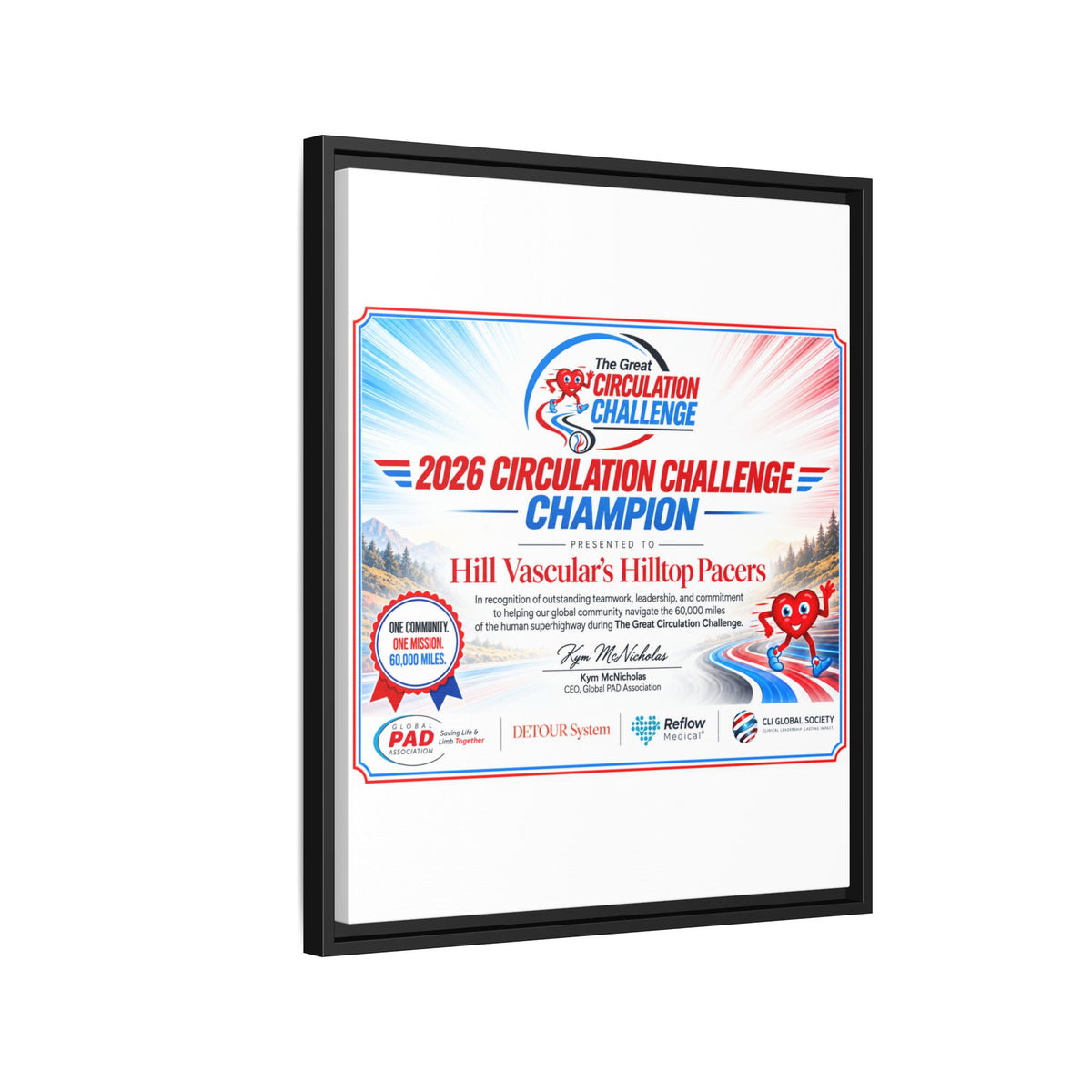 Hill Vascular Matte Canvas, Framed (Multi-color)