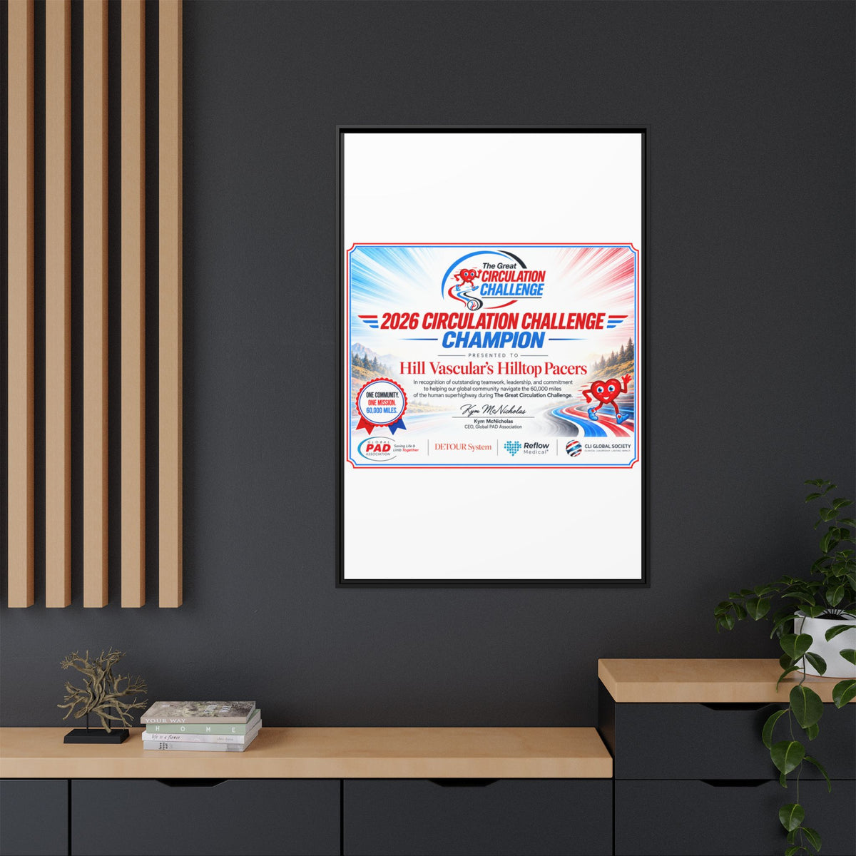 Hill Vascular Matte Canvas, Framed (Multi-color)