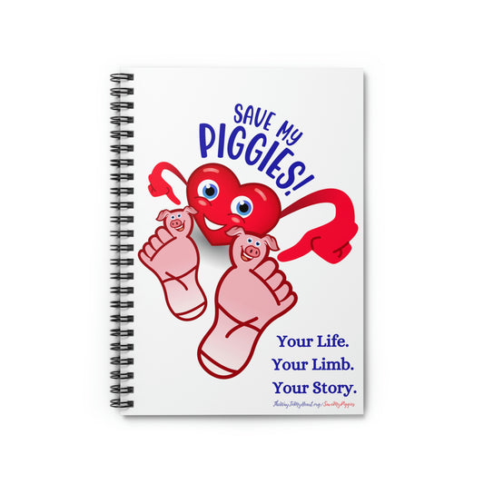 Save My Piggies Spiral Notebook - Ruled Line